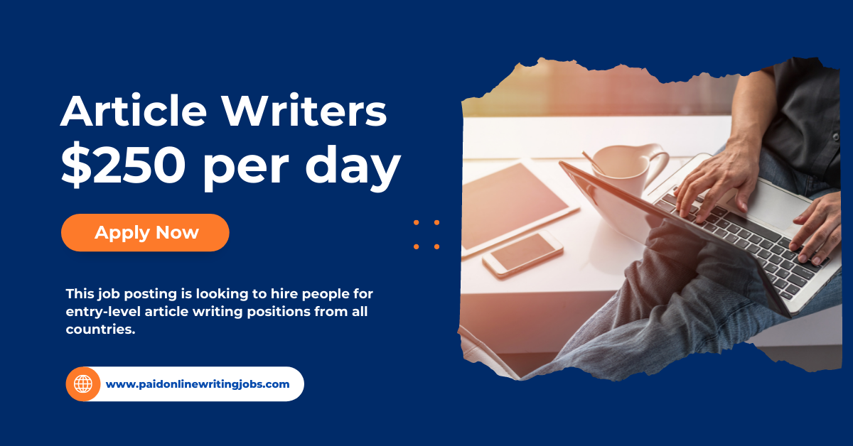 Paid Online Writing Jobs – Get Paid To Do Simple Writing Jobs Online